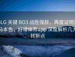 BLG 关键 BO3 战胜强敌，再度证明黑马本色，好博体育app 深度解析几大转折点
