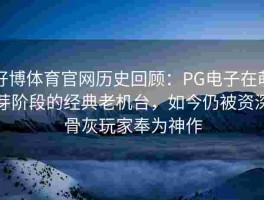 好博体育官网历史回顾：PG电子在萌芽阶段的经典老机台，如今仍被资深骨灰玩家奉为神作