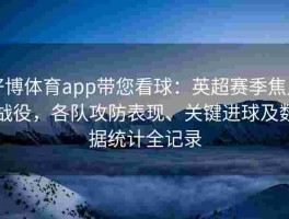好博体育app带您看球：英超赛季焦点战役，各队攻防表现、关键进球及数据统计全记录