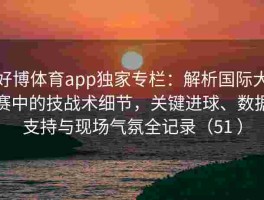 好博体育app独家专栏：解析国际大赛中的技战术细节，关键进球、数据支持与现场气氛全记录（51 ）