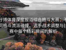 好博体育深度报道综合格斗大赛：不同格斗流派碰撞、选手战术调整与比赛中每个精彩瞬间的解析