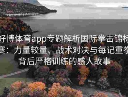 好博体育app专题解析国际拳击锦标赛：力量较量、战术对决与每记重拳背后严格训练的感人故事