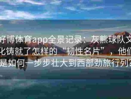 好博体育app全景记录：灰熊球队文化铸就了怎样的“韧性名片”，他们是如何一步步壮大到西部劲旅行列？